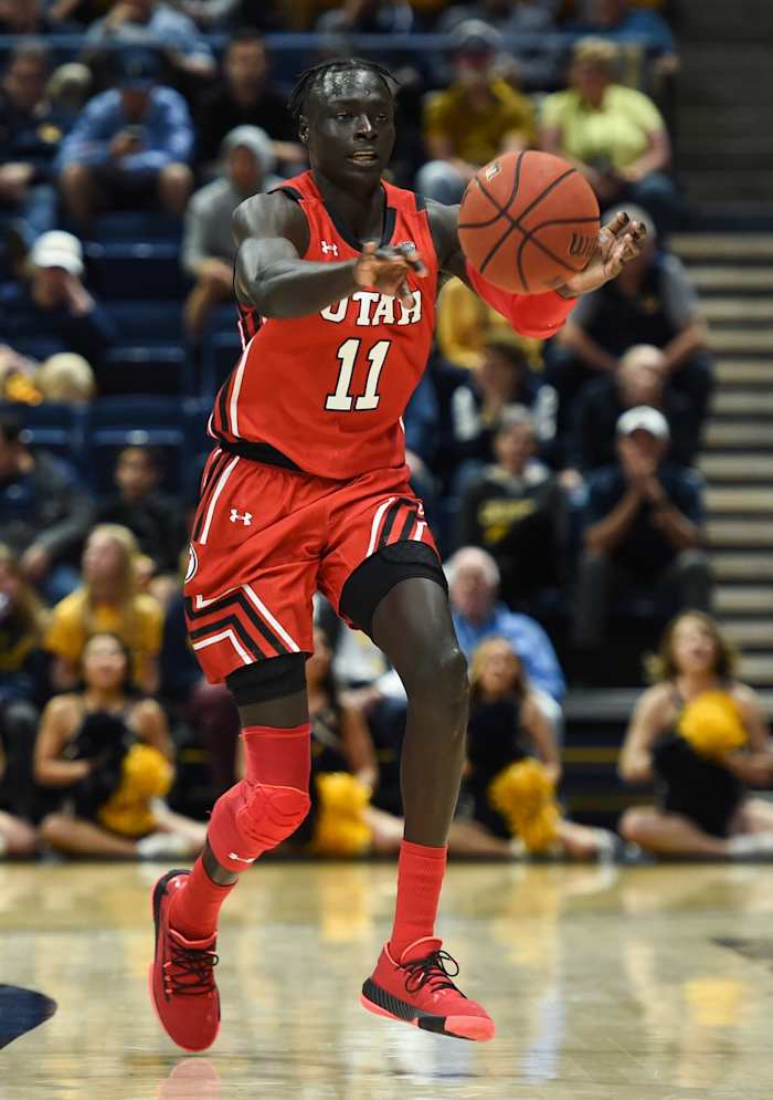Feb 29, 2020; Berkeley, California, USA; Utah Utes guard Both Gach (11) during the second half against the California Golden Bears at Haas Pavilion. Mandatory Credit: Cody Glenn-USA TODAY Sports